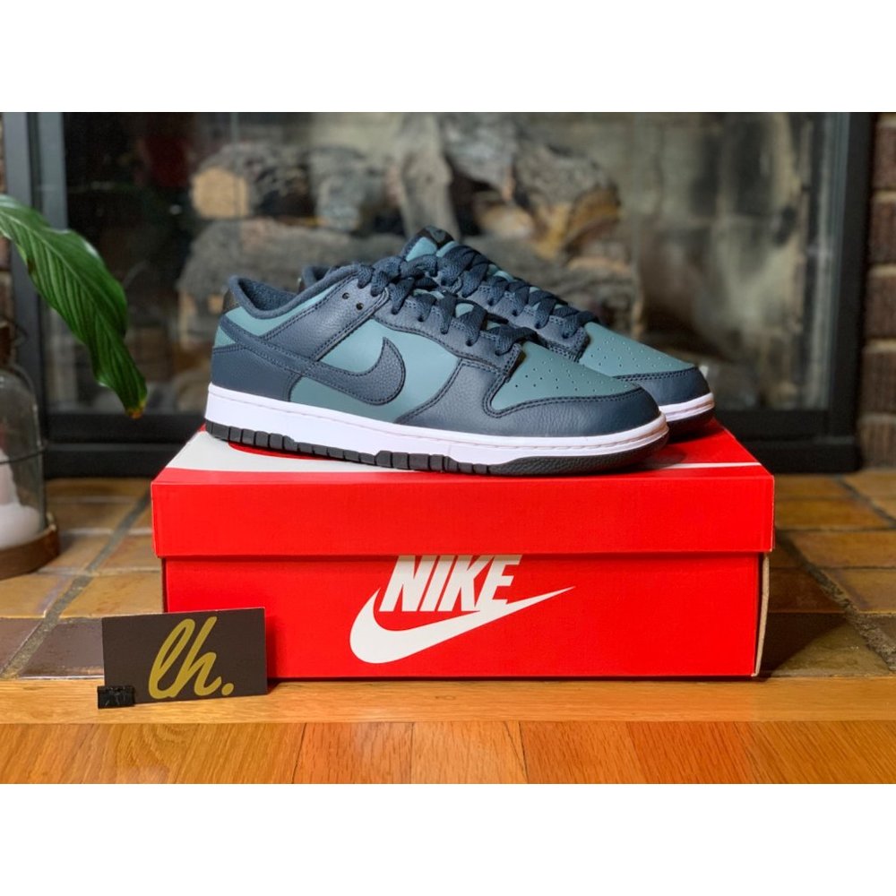 Size 10.5 Nike Dunk Low “Mineral Slate/ Armory Navy” Athletic Sneakers DR9705-30 - Picture 4 of 6